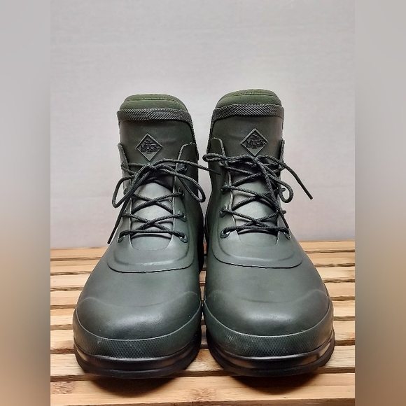 Muck Boots Mens Green Original Lace Up Waterproof Boots Size 15 - Picture 5 of 11